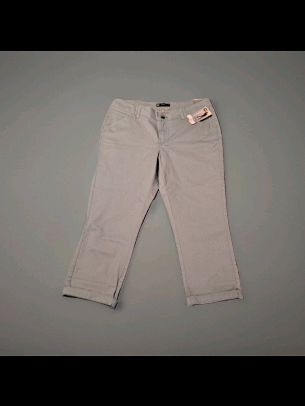 Lee Midrise Fit Just Below The Waist Blue Sage Crop Pants Size 12